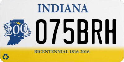IN license plate 075BRH
