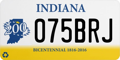 IN license plate 075BRJ