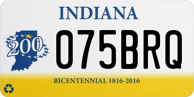 IN license plate 075BRQ