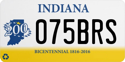 IN license plate 075BRS