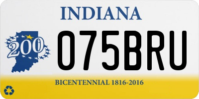 IN license plate 075BRU