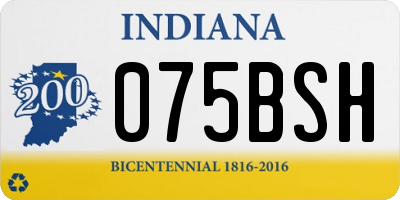 IN license plate 075BSH