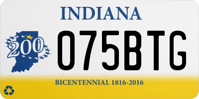 IN license plate 075BTG