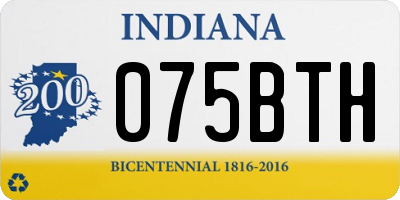 IN license plate 075BTH
