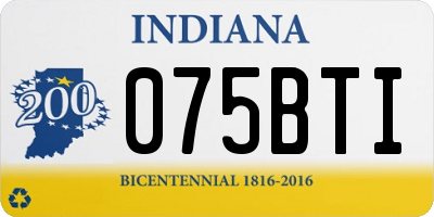 IN license plate 075BTI