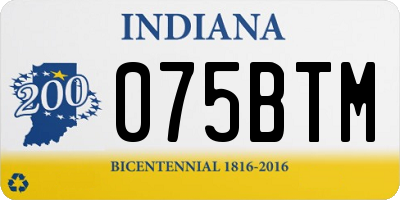 IN license plate 075BTM