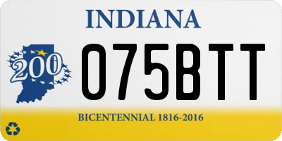 IN license plate 075BTT