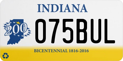 IN license plate 075BUL