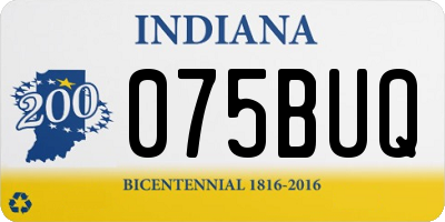 IN license plate 075BUQ