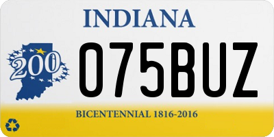 IN license plate 075BUZ
