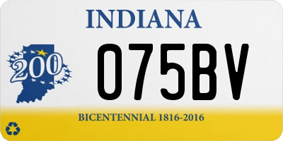 IN license plate 075BV