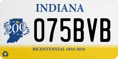 IN license plate 075BVB