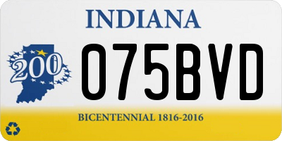 IN license plate 075BVD
