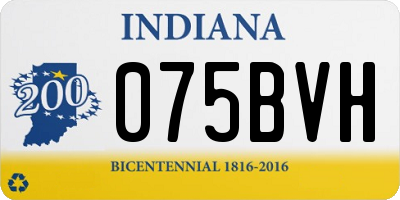 IN license plate 075BVH