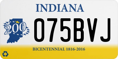 IN license plate 075BVJ