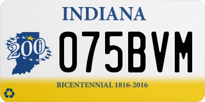 IN license plate 075BVM