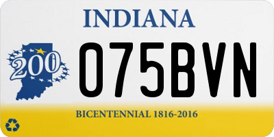 IN license plate 075BVN