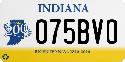 IN license plate 075BVO