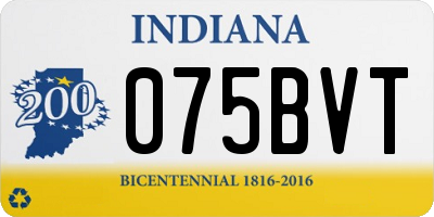 IN license plate 075BVT