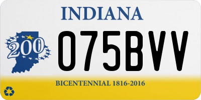 IN license plate 075BVV