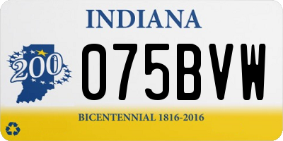IN license plate 075BVW