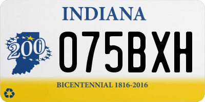 IN license plate 075BXH