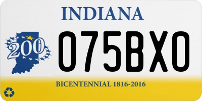 IN license plate 075BXO