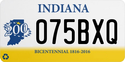 IN license plate 075BXQ