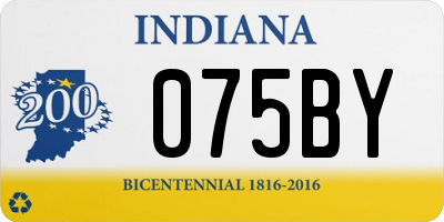IN license plate 075BY