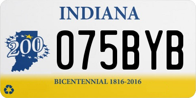 IN license plate 075BYB