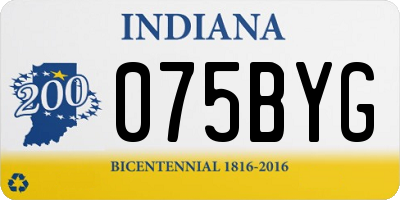 IN license plate 075BYG