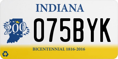 IN license plate 075BYK