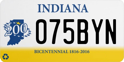 IN license plate 075BYN