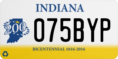 IN license plate 075BYP