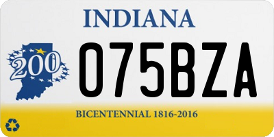 IN license plate 075BZA