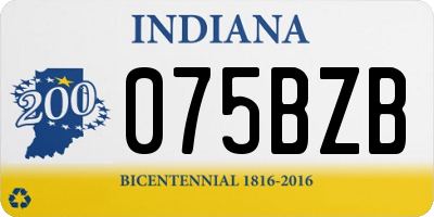 IN license plate 075BZB