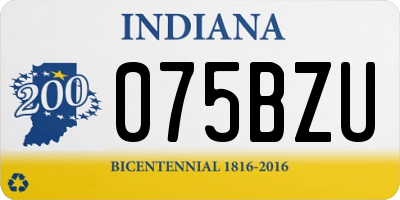 IN license plate 075BZU