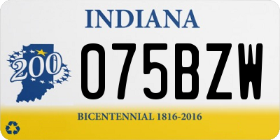 IN license plate 075BZW