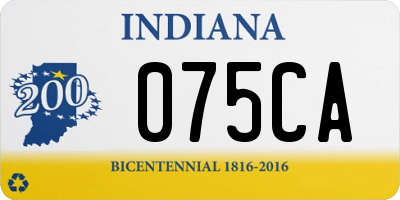 IN license plate 075CA