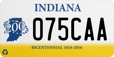 IN license plate 075CAA