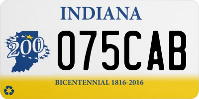 IN license plate 075CAB
