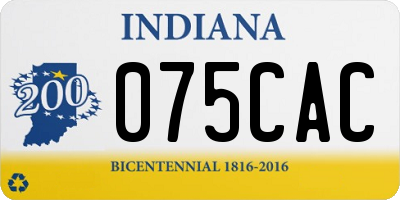 IN license plate 075CAC