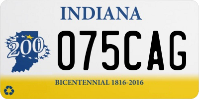 IN license plate 075CAG