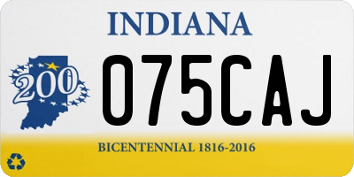 IN license plate 075CAJ
