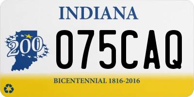 IN license plate 075CAQ