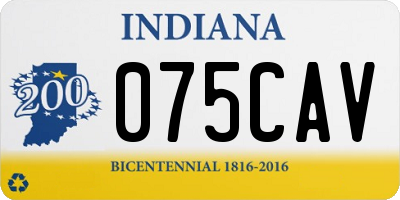 IN license plate 075CAV