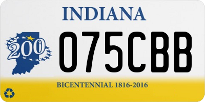 IN license plate 075CBB