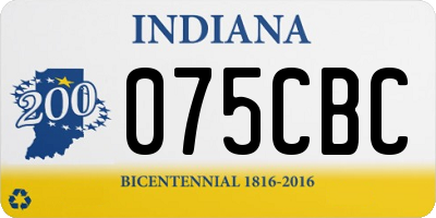 IN license plate 075CBC