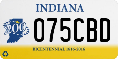 IN license plate 075CBD