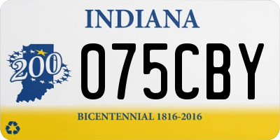 IN license plate 075CBY